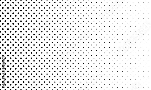 Vector Gradient Halftone Pattern Staggered Dots Overlay on Transparent Background