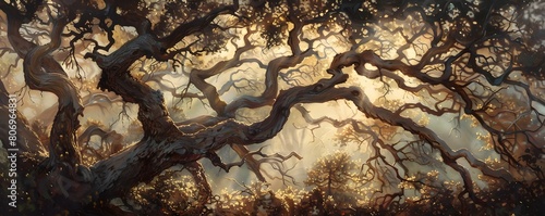 Intricate Canopy of Twisted...