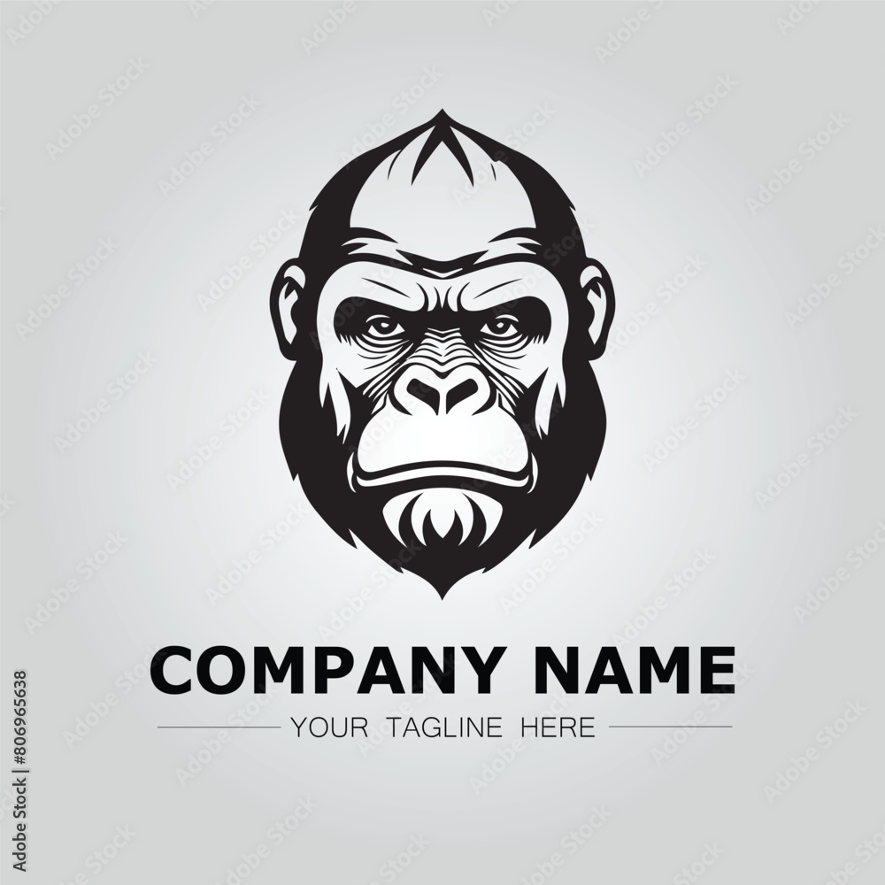 Gorilla symbol logo company vector image on the white background Gorilla symbol logo company vector image on the white background