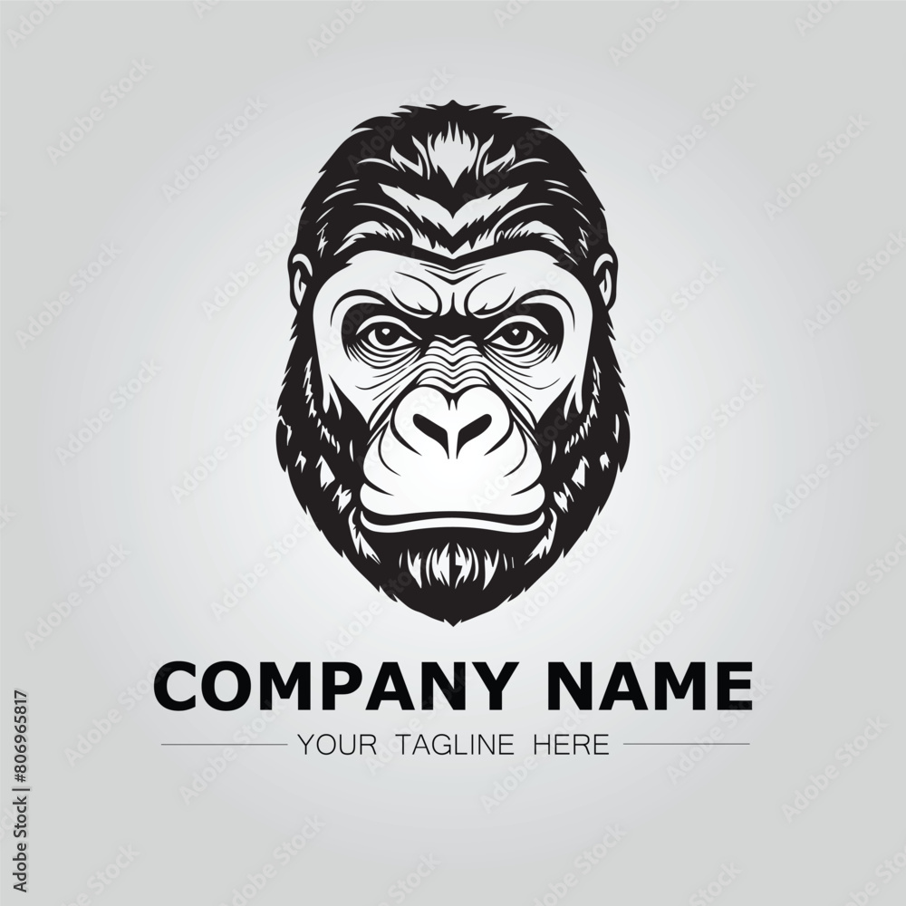 Gorilla symbol logo company vector image on the white background Gorilla symbol logo company vector image on the white background