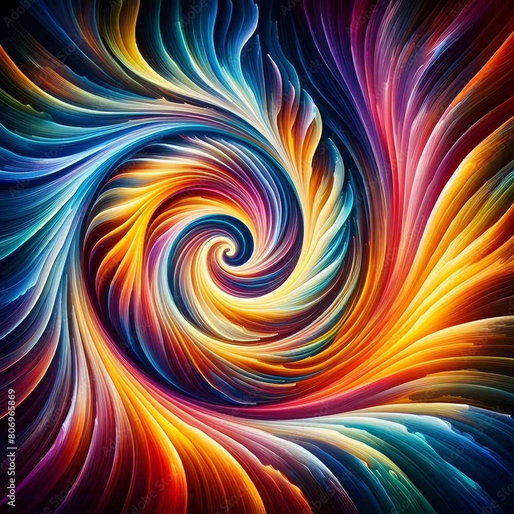 A colorful depiction of a spectrum spiral A colorful depiction of a spectrum spiral