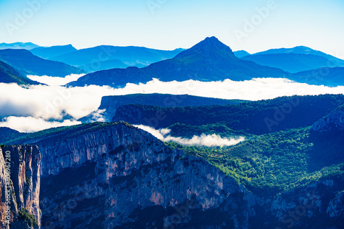 Mountain view. Verdon Gorge in Provence France. photo