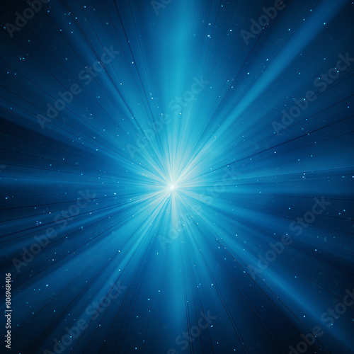 blue starburst rays background