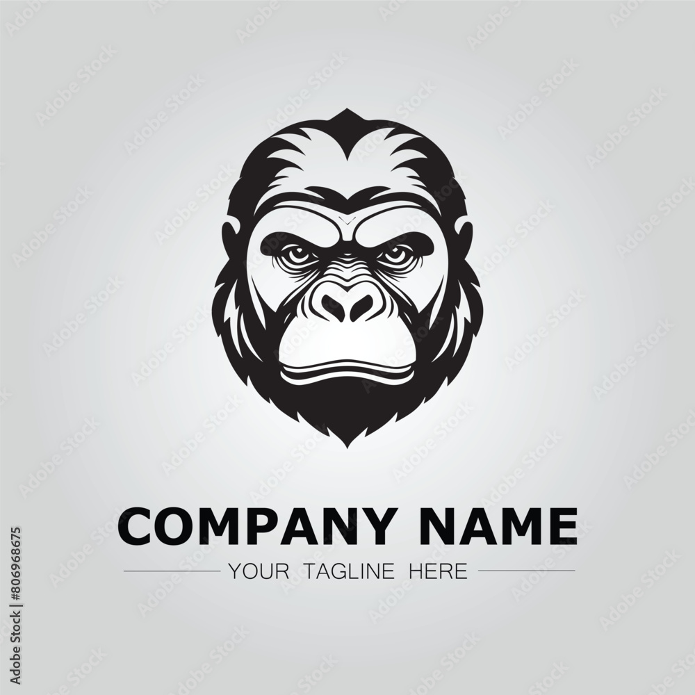 Gorilla symbol logo company vector image on the white background Gorilla symbol logo company vector image on the white background