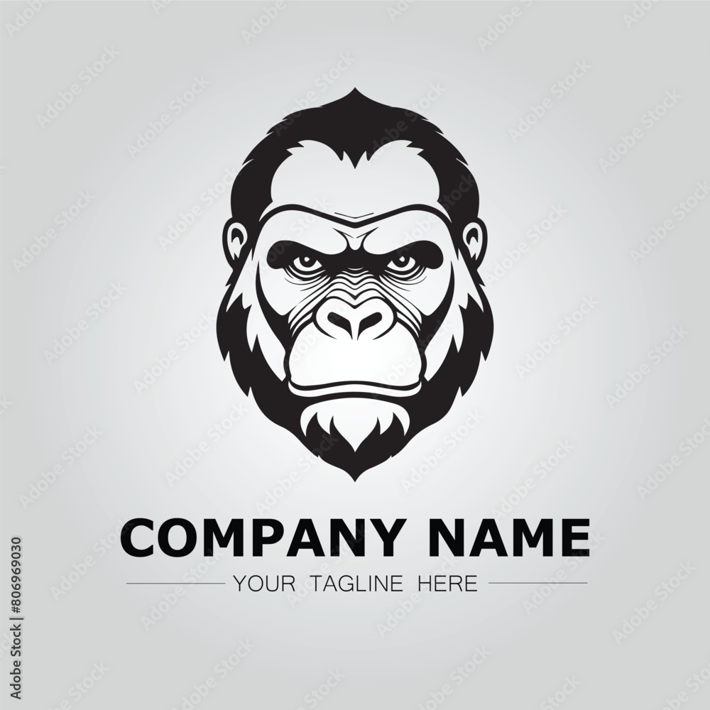 Gorilla symbol logo company vector image on the white background Gorilla symbol logo company vector image on the white background