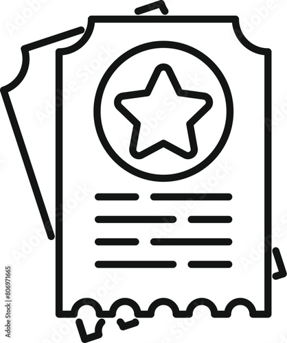Promotion reward bonus icon outline vector. Online code. Consumer digital offer