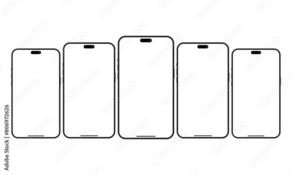 iPhone 15 pro luxury view on transparent background. Smartphone