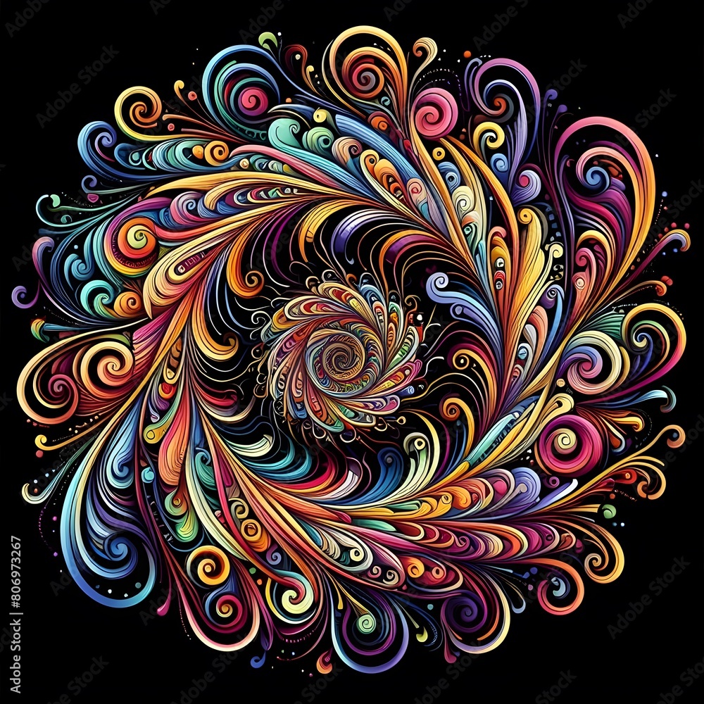 A colorful depiction of a spectrum spiral A colorful depiction of a spectrum spiral