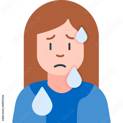 Female Sweating Icon