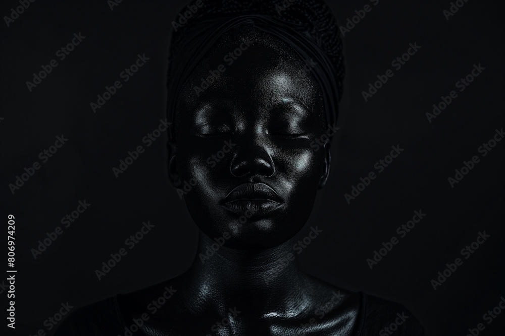 Fashion beauty black skinned woman model posing for photo Fashion beauty black skinned woman model posing for photo