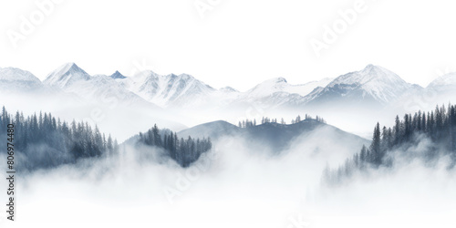 PNG A mountain scenery landscape nature snow © Rawpixel.com