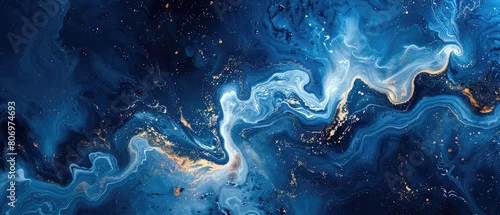 Panel kuchenny z motywem blue marble texture abstract background