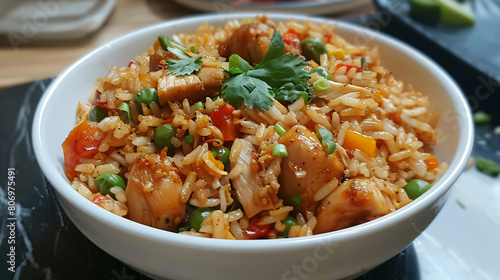 Spicy Chicken Fried rice cuisine
