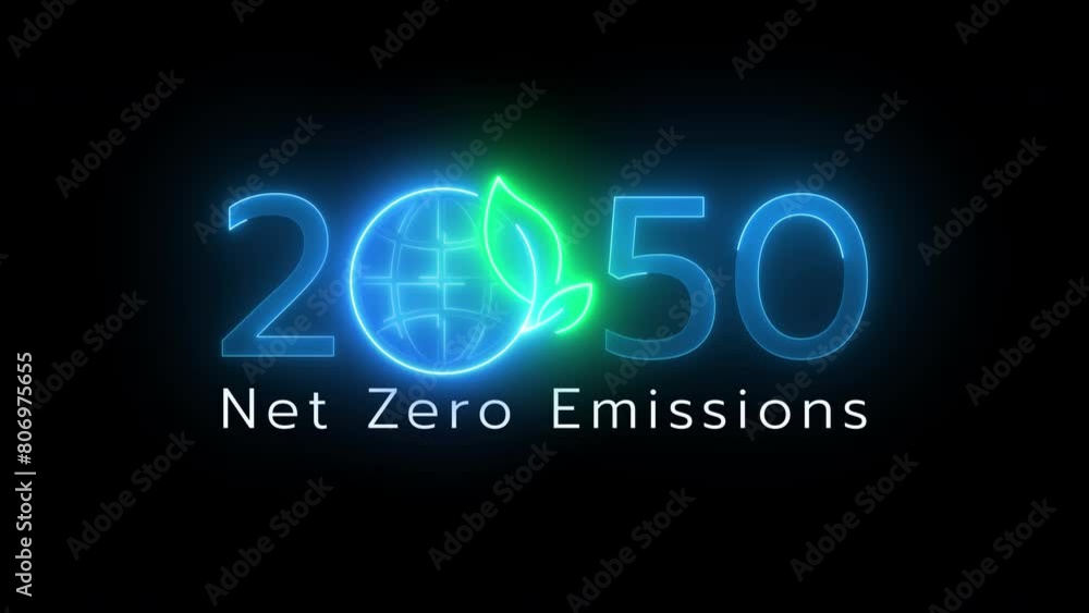 Net zero emissions by 2050 to change climate and net zero greenhouse