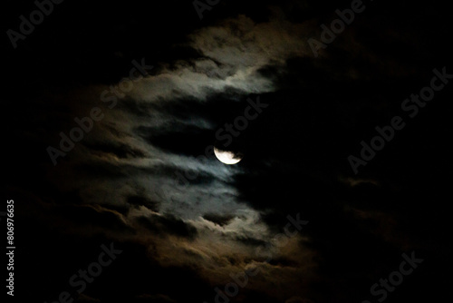 The moon and the clouds covering it © noppakit rattanathon