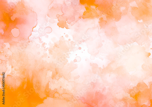 orange watercolor blend seamlessly on textured paper  creating an abstract masterpiece with a touch of glitter for a captivating wallpaper design.