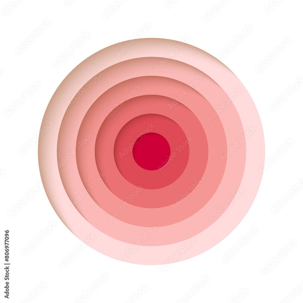 3D background with paper cut cute pink colours round holes. Realistic design layout for presentation, flyer, poster, banner, business card. Geometric vector illustration. 3D background with paper cut cute pink colours round holes. Realistic design layout for presentation, flyer, poster, banner, business card. Geometric vector illustration.