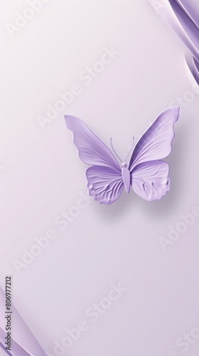 Lavender plain background with minimalistic pastel butterfly pixel swirl border with copy space texture for display products blank copyspace for design text  © Lenhard