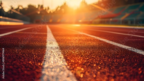 close up view of track on sunset