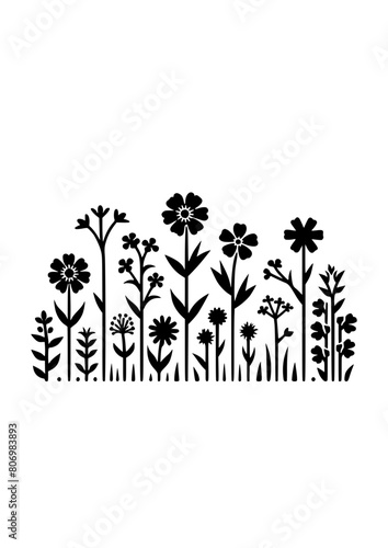 Wallpaper Mural Wildflower Svg, Flower Meadow Svg, Flower Border SVG, Minimalist Flower Bouquet, Wildflower Clipart, Flower Sketch Svg, Wildflower Silhouette, Flower SVG, Cut file for Cricut Torontodigital.ca