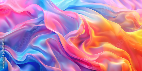 A stunning blurry display of vibrant RGB colors moving amidst a dark backdrop 