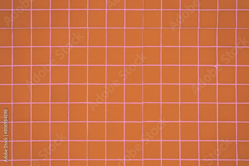 Dusty Orange Light Brown Tiles Wall Background Vintage Square Tiles