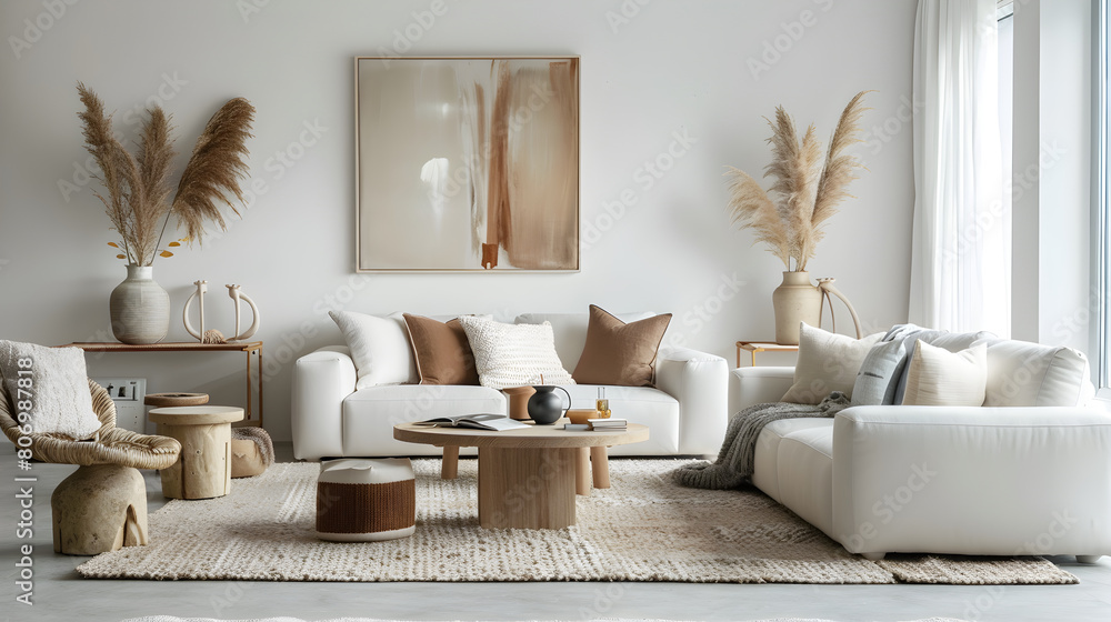 Bright and Elegant Coastal Inspired Living Room Home Decor