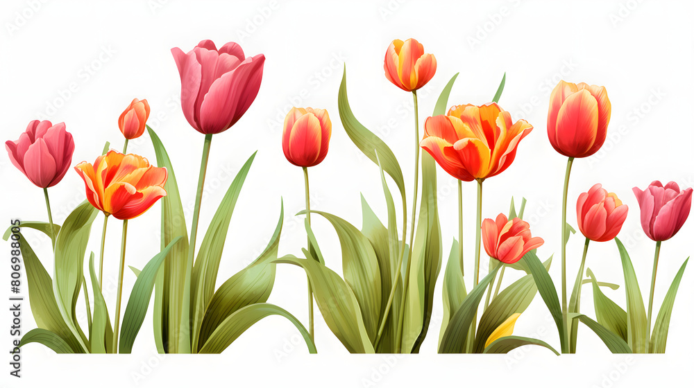 Digital tulip flower pattern abstract graphic poster background Digital tulip flower pattern abstract graphic poster background