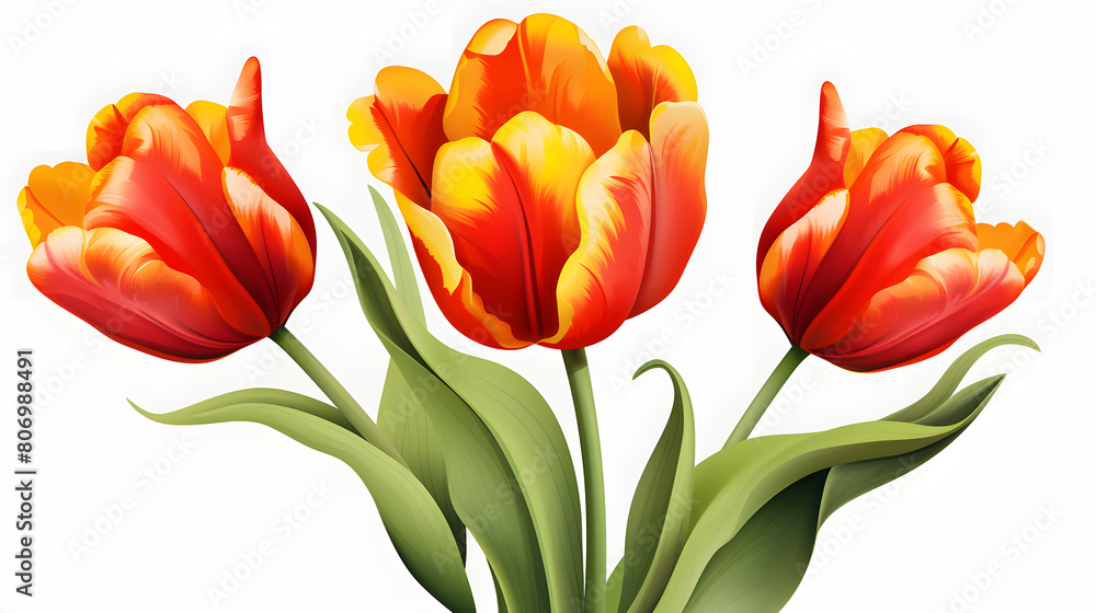 Digital tulip flower pattern abstract graphic poster background Digital tulip flower pattern abstract graphic poster background