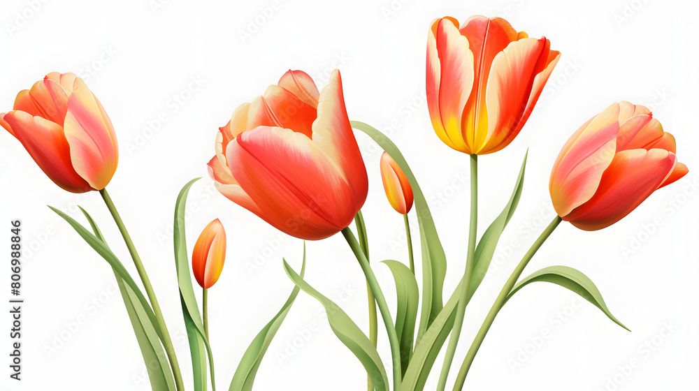 Digital tulip flower pattern abstract graphic poster background Digital tulip flower pattern abstract graphic poster background