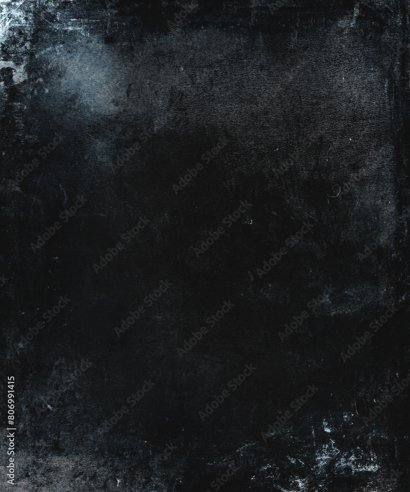 Naklejka premium Dark grunge scary horror background, old scratched texture