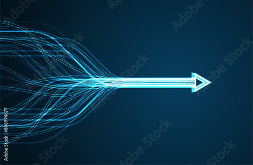 Abstract arrow direction. Technology background