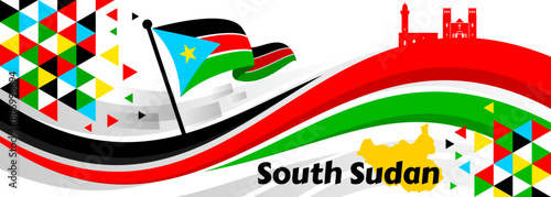 South Sudan Independence Day With Heart Emblem Design, can be used for business designs, presentation designs or any suitable designs.

