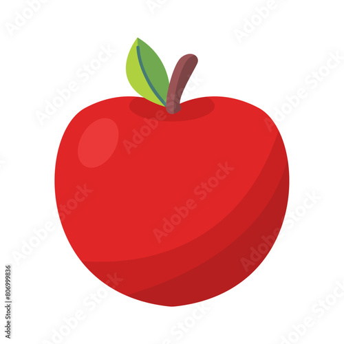 Flat vector illustration of apple icon on white background. Icon for casino.