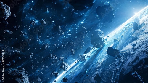 In the futuristic space banner