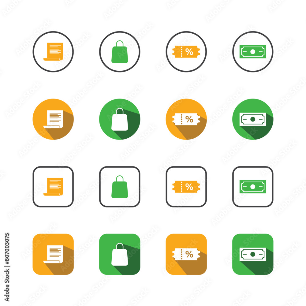 Collection of Icons set, flat colored with shadows. Thin line icons set. Flat vector illustration
Collection of Icons set, flat colored with shadows. Thin line icons set. Flat vector illustration