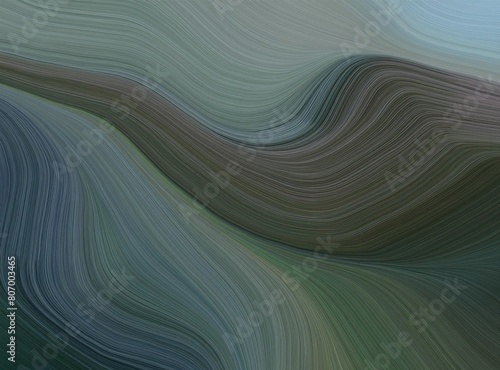 Unobtrusive colorful modern curvy waves background illustration with dark slate gray, ash grey