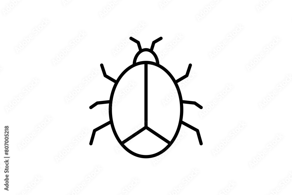 virus icon. icon related to computer. suitable for web site, app, user interfaces, printable etc. line icon style. simple vector design editable