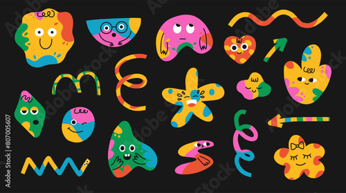Abstract dopamine characters