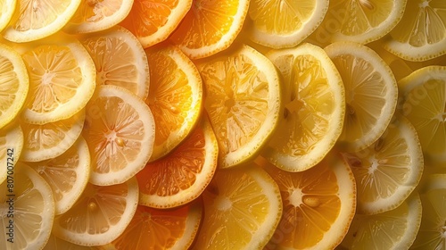 Close-up of a variety of citrus fruits. photo