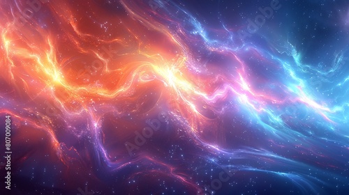 Vibrant Cosmic Nebula Colors for Background or Abstract Space Concept