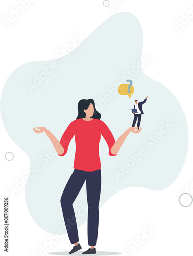 personal development, problem solving or review and evaluation.flat vector illustration.