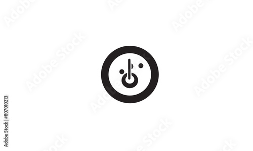  Music logo black simple flat icon on white background
