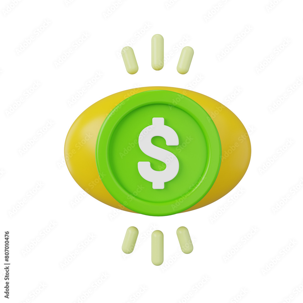 Obraz premium vision 3d render icon