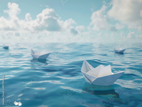 Bring financial trends to life through a photorealistic animation of a pristine ocean scene