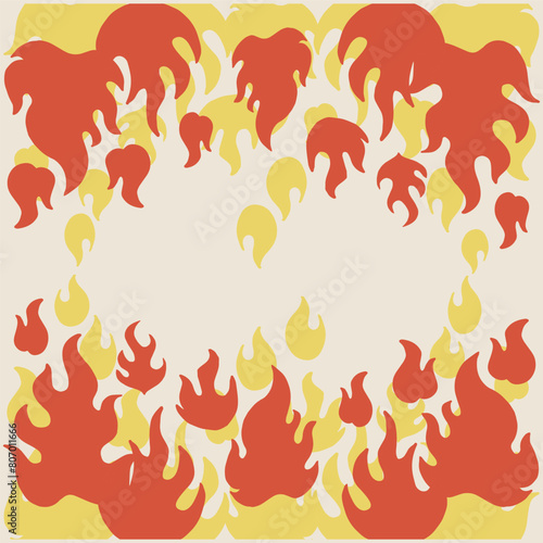 Handdraw of flames abstract for backgraound texture pattern