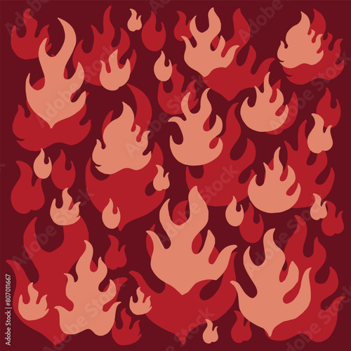 Handdraw of flames abstract for backgraound texture pattern