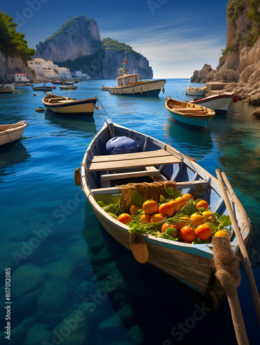 boats in the harbor of island