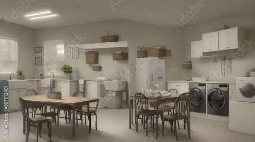 An Elegant Laundry Room Design  Merging Everyday Functionality with Luxury.generative.ai 
