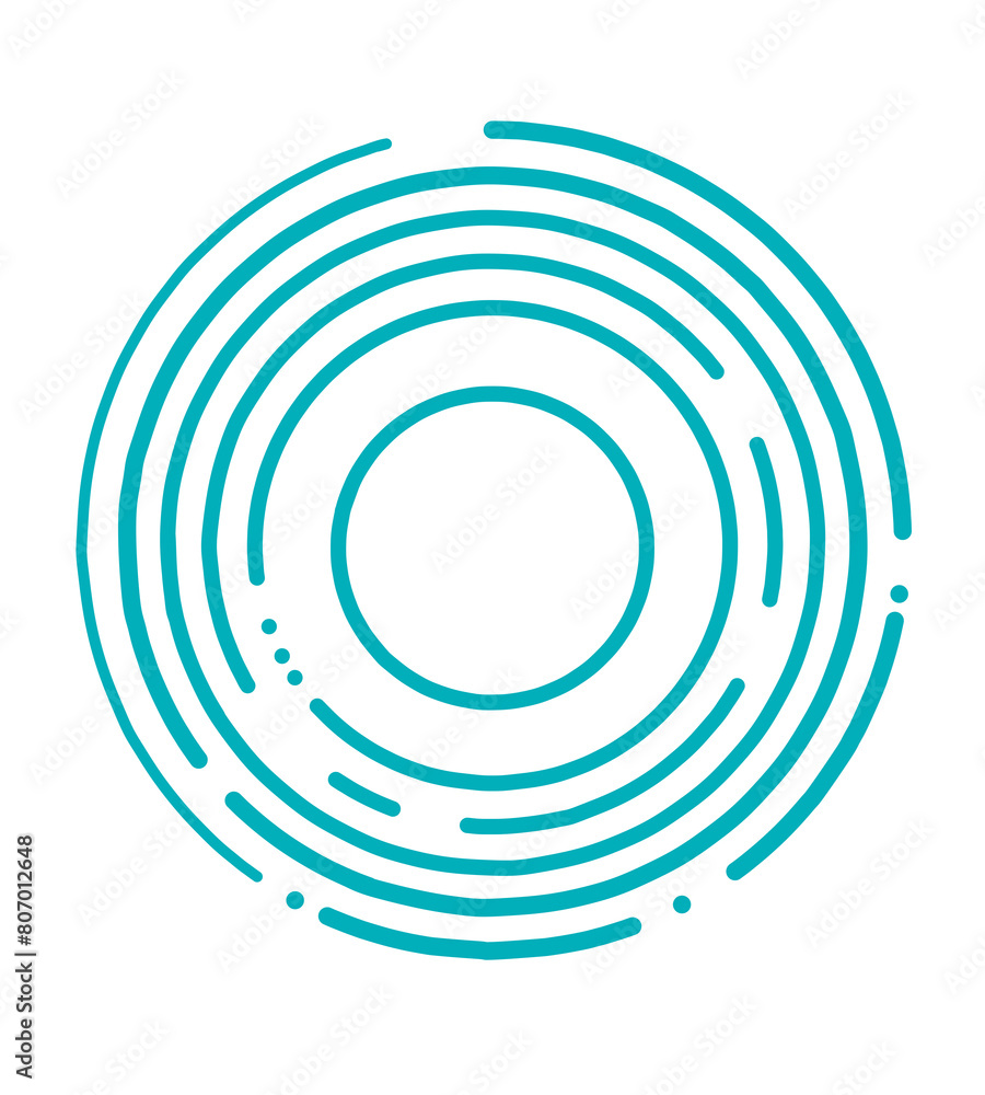 abstract blue circle geometric element